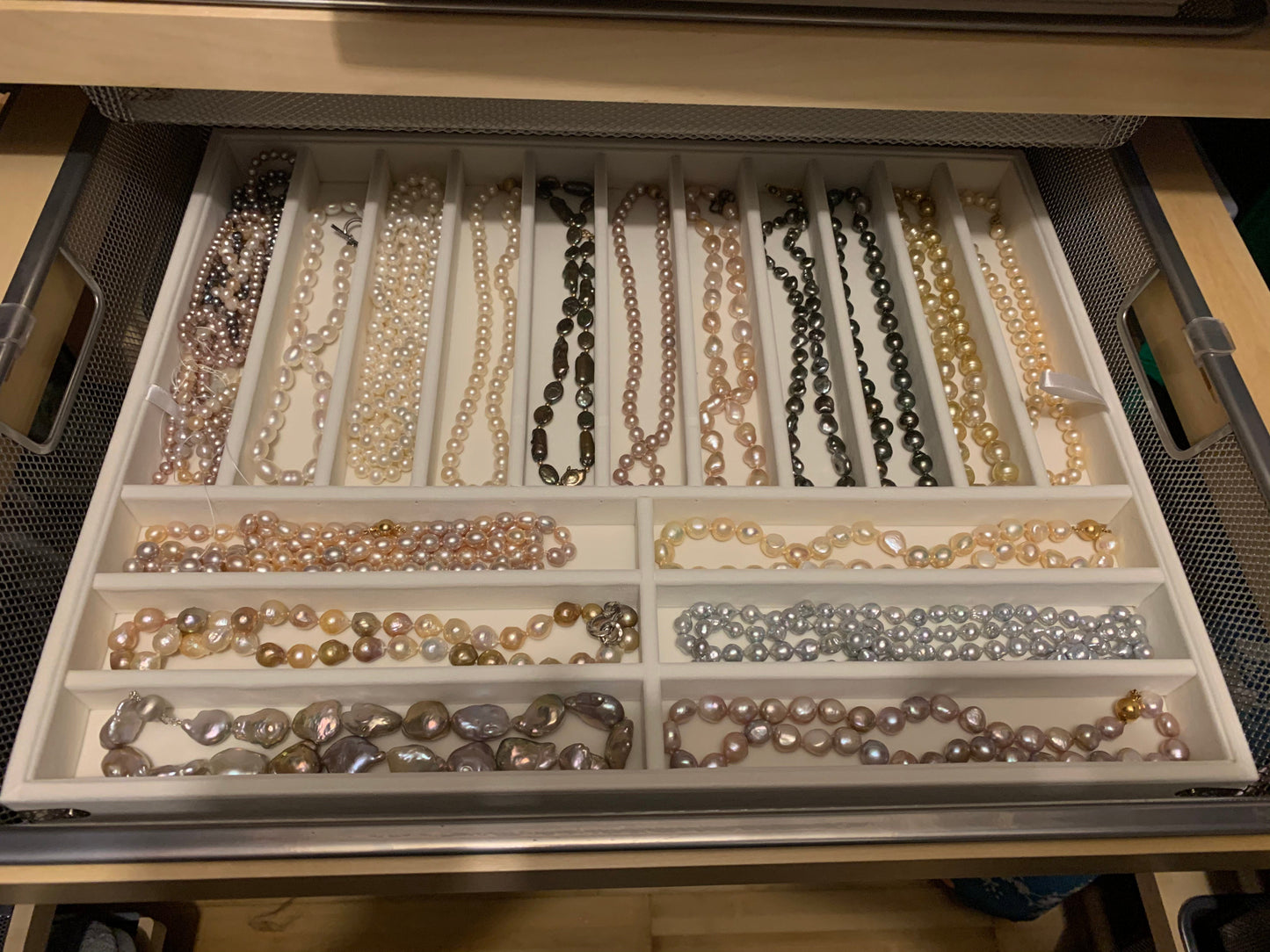 Custom jewelry organizer tray for necklaces, earrings and rings