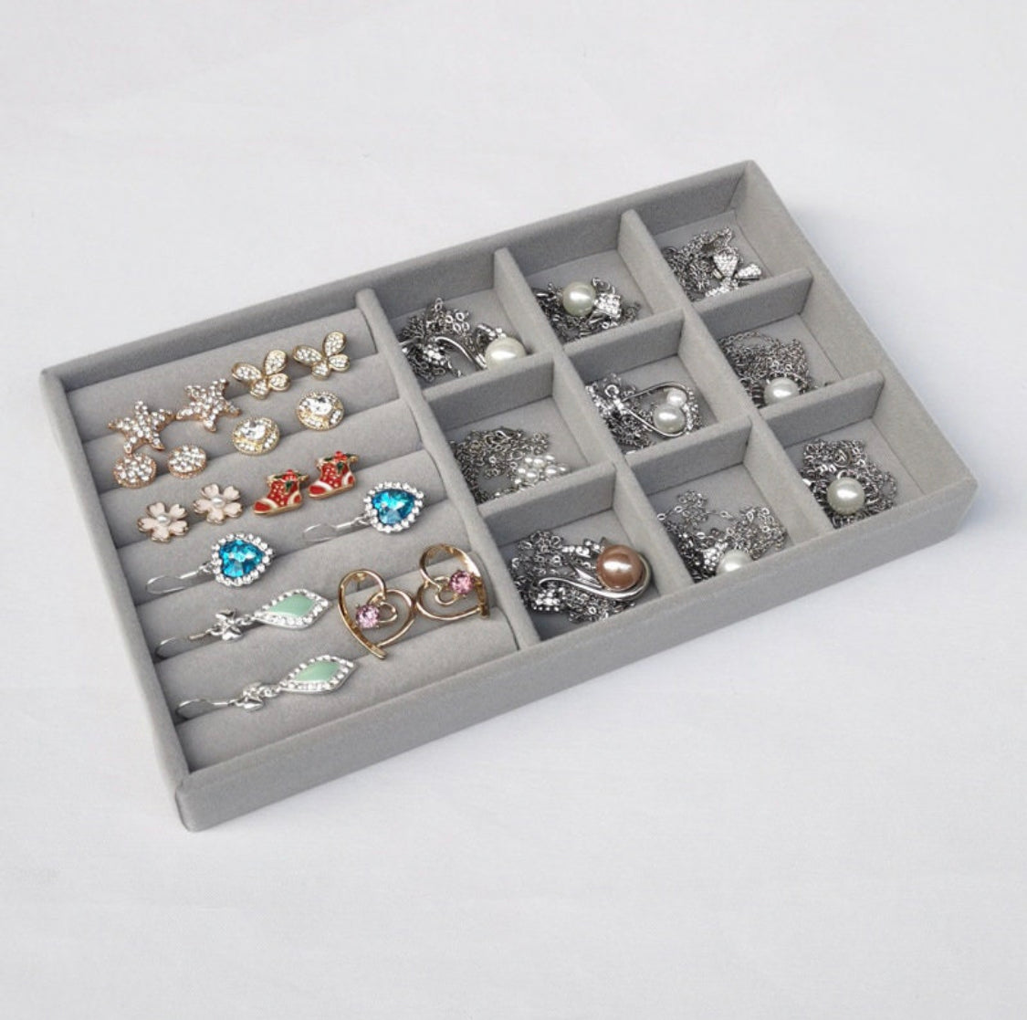 Schmuck Organizer Samttabletts, Schmucktablett, Schmuckdisplay, Kommodenschubladeneinsätze, Samttablett